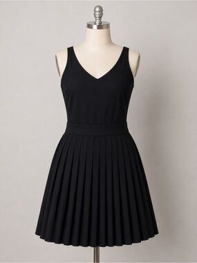 Gold Hinge Athletic Dress M Tenniscore Pleated Skort Black Activewear Preppy